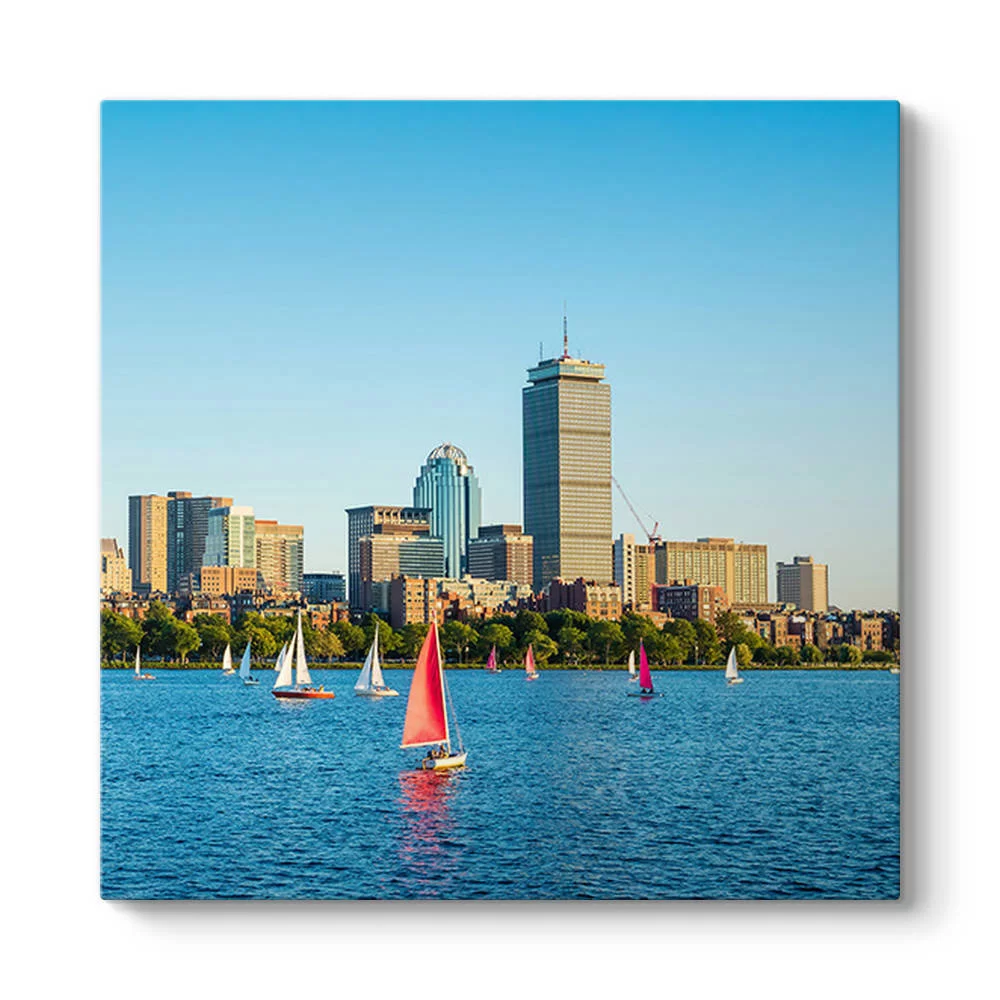 Boston Şehir Silüeti Kanvas Tablo - Model 3